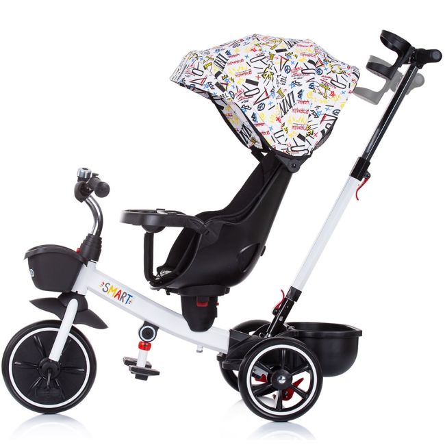 Tricicleta chipolino smart cu sezut reversibil white hubtrksa02203wh