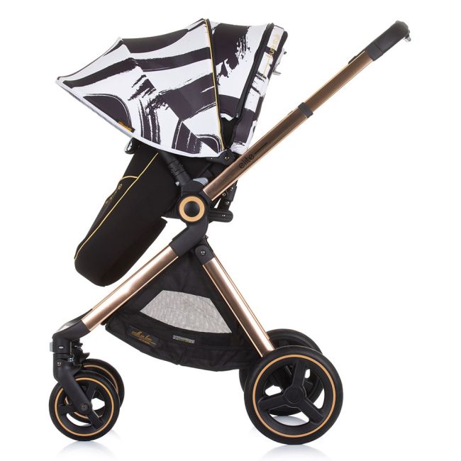 Carucior chipolino elite 3 in 1 black white hubkket02301bw