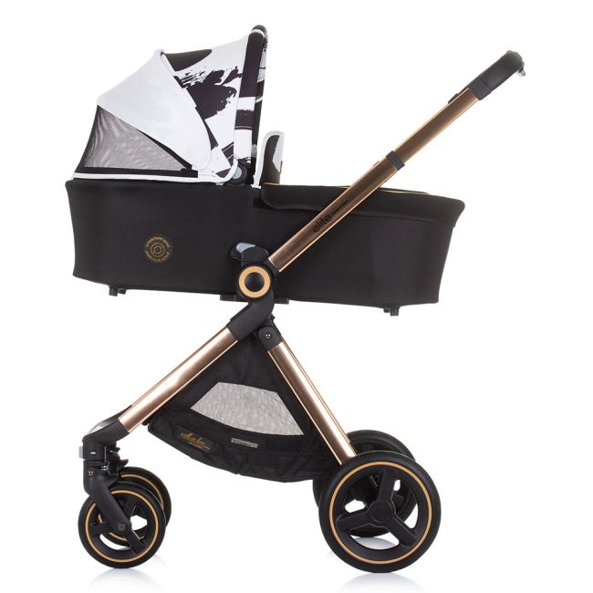 Carucior chipolino elite 3 in 1 black white hubkket02301bw