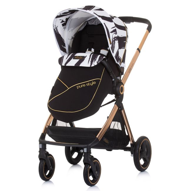 Carucior chipolino elite 3 in 1 black white hubkket02301bw
