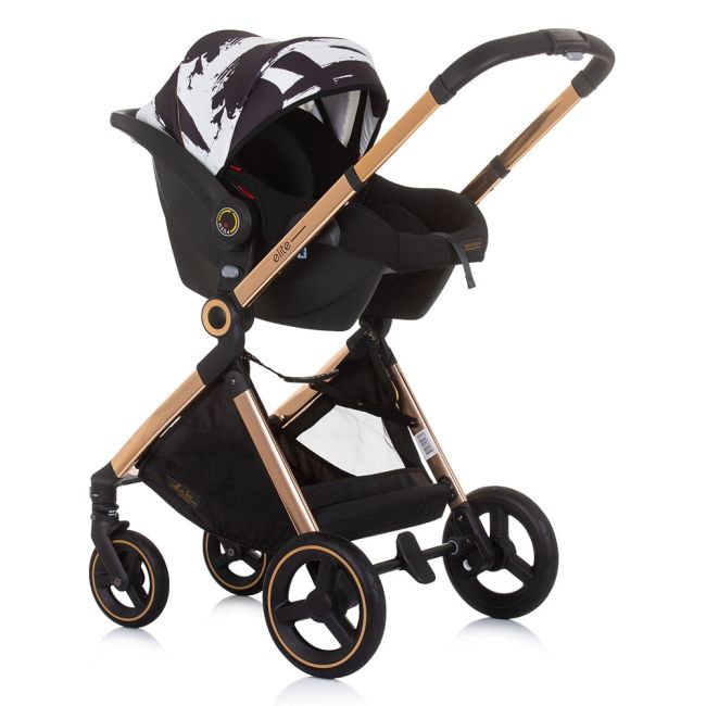 Carucior chipolino elite 3 in 1 black white hubkket02301bw