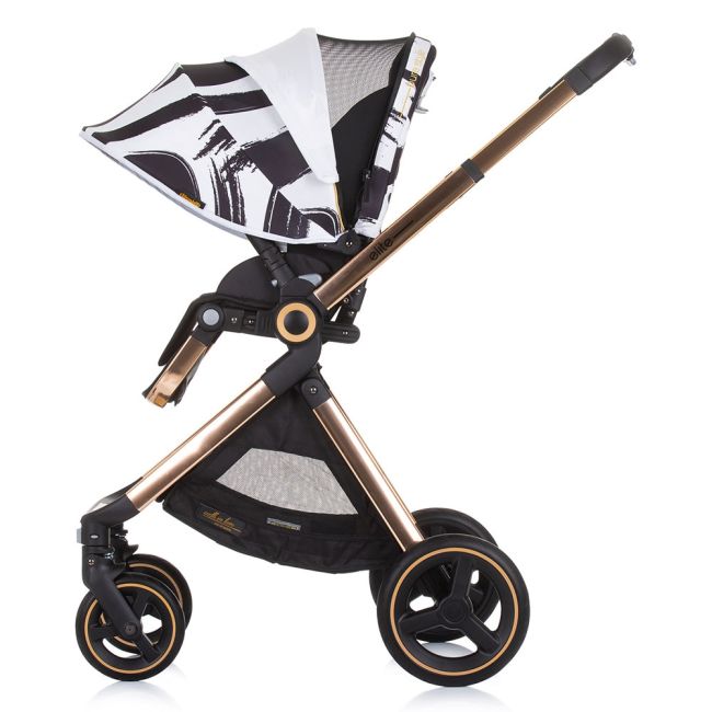Carucior chipolino elite 3 in 1 black white hubkket02301bw