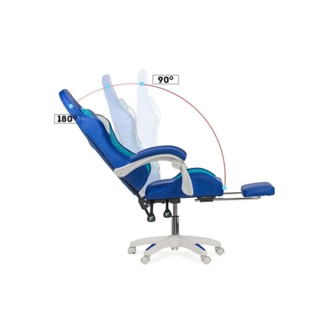 Scaun gaming cu lumini rbg si suport picioare off 298 drm10106