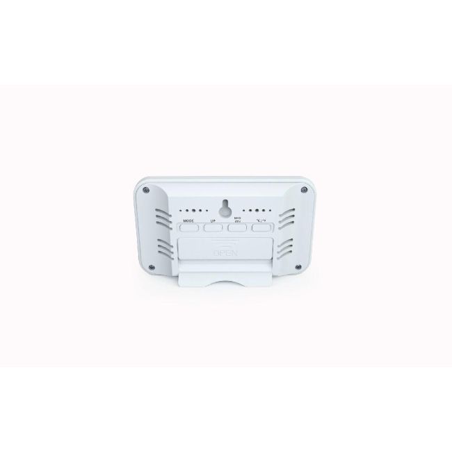 Termometru si higrometru digital de camera, ceas cu alarma, memorie, suport expandabil, alb, AirBi LINE BI1053