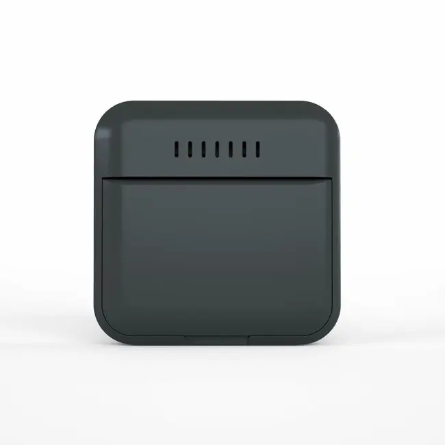 Termometru si higrometru digital de camera, ecran LCD, memorie, suport expandabil cu magnet, negru, AirBi SMILE BI1041