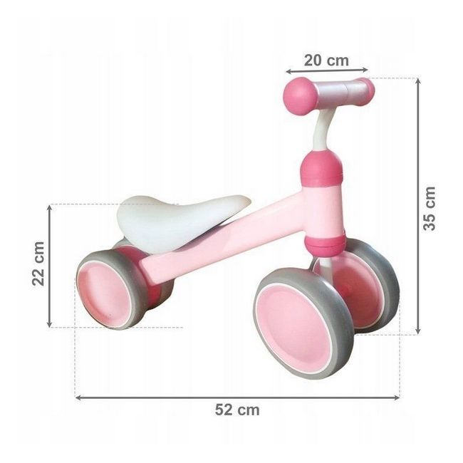 Bicicleta fara pedale ecotoys jm-118 - roz edeedijm-118pink