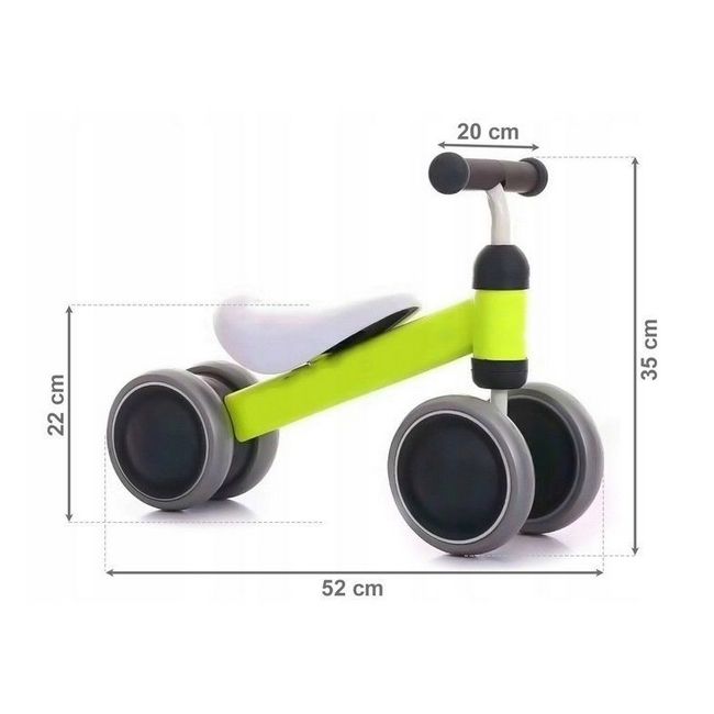 Bicicleta fara pedale ecotoys jm-118 - verde edeedijm-118green