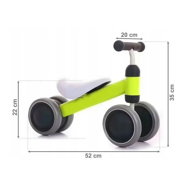Bicicleta fara pedale ecotoys jm-118 - verde edeedijm-118green