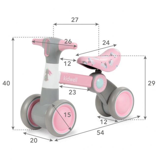 Bicicleta fara pedale kidwell petito bunny edeedijedzpet02a0