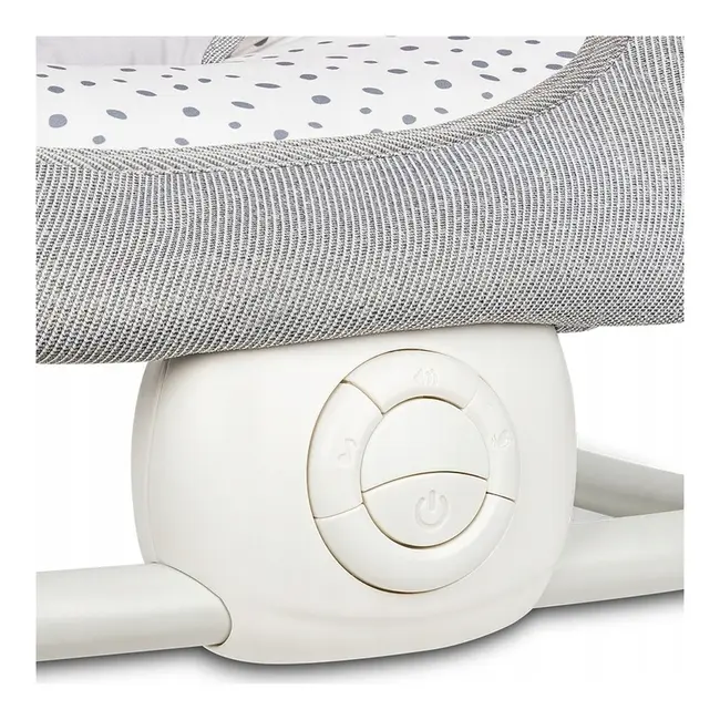 Lionelo - Fotoliu balansoar cu vibratii, Pascal Scandi, Cu 12 melodii linistitoare, Pliabil, 80x49 cm, Gri Deschis BYNLO-PASCAL_GREY_DOVE