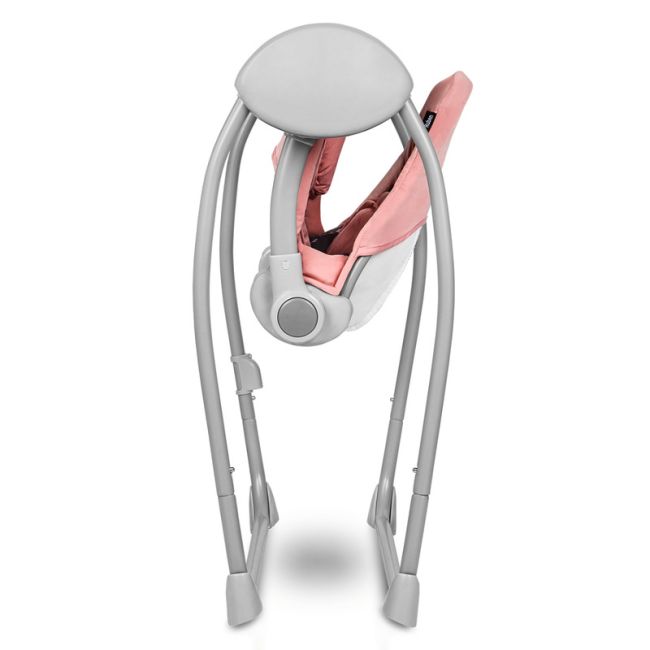 Lionelo - Fotoliu balansoar electric, Ruben, Cu spatar reglabil, Cu 12 melodii relaxante si sunete ale naturii, Cu 3 programe de balansare automata, Conform cu standardul european EN 16232, 68x65 cm, Roz BYNLO-RUBEN_PINK_BABY