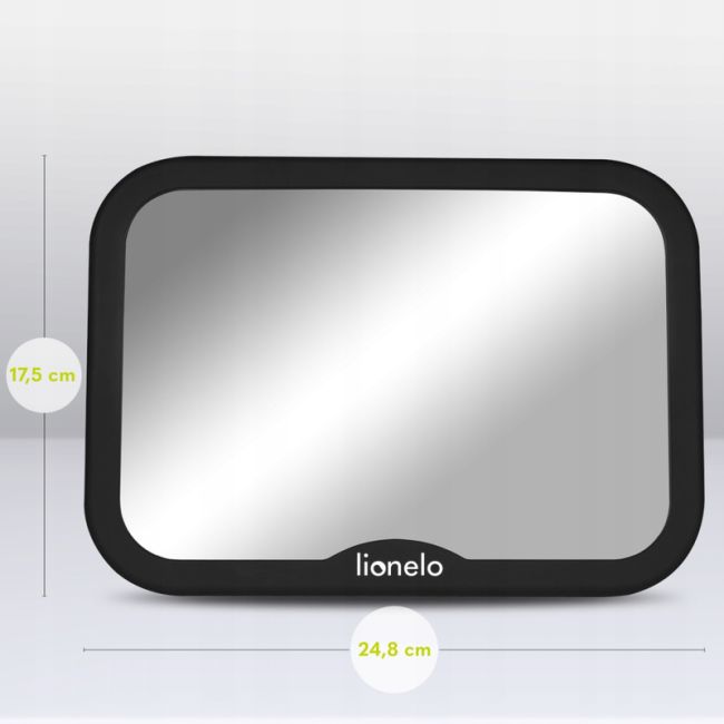 Lionelo - Oglinda auto retrovizoare, Sett, 25x18 cm, Rotire 360 grade, Universala, Black Carbon BYNLO-SETT_BLACK_CARBON