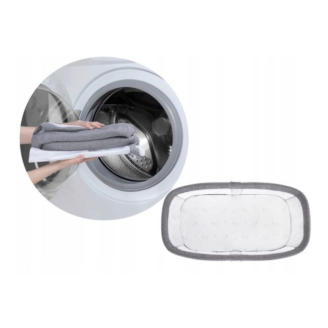 Lionelo - Patut balansoar Malin, 3 in 1, Pliabil, 0-9 kg, Geanta Transport, Asamblare Rapida, Ultra-Usor, Conform cu standardele europeane de securitate EN1130 si EN16890, Gri BYNLO-MALIN_GREY_STONE