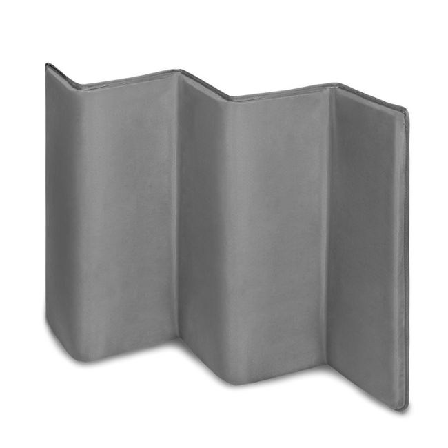 Lionelo - Patut pliant cu doua nivele, Stefi Plus, Cu intrare laterala cu fermoar, 2 roti, 120x60 cm, Conform cu standardul european de securitate EN 716, Gri BYNLO-STEFI_PLUS_GREY_WHITE
