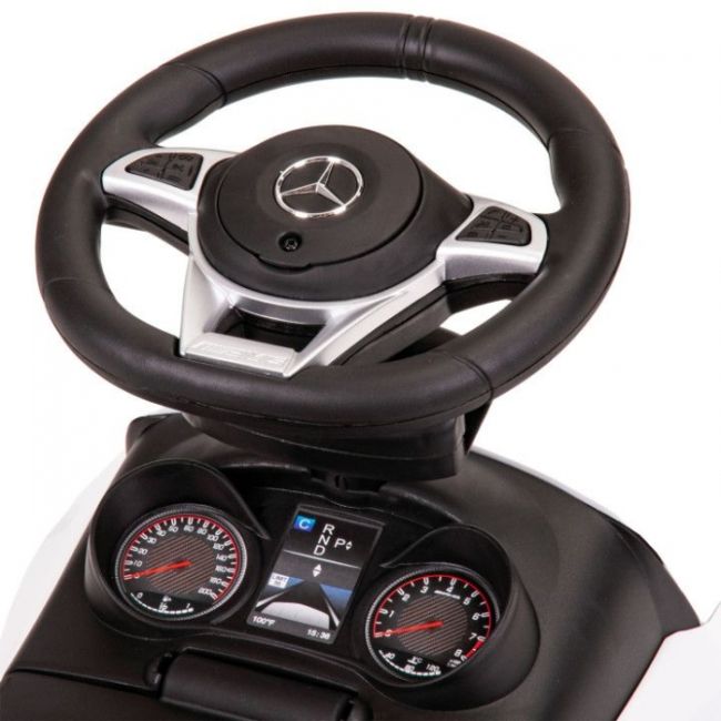 Masinuta de impins cu maner mercedes ecotoys 639 - alb edeedi639white