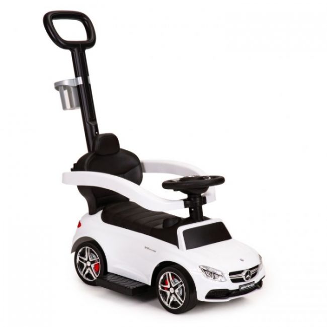Masinuta de impins cu maner mercedes ecotoys 639 - alb edeedi639white