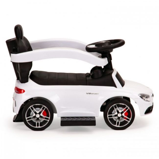 Masinuta de impins cu maner mercedes ecotoys 639 - alb edeedi639white