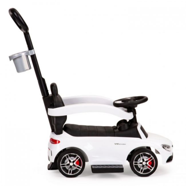 Masinuta de impins cu maner mercedes ecotoys 639 - alb edeedi639white