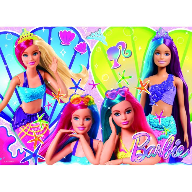 Puzzle de colorat maxi - barbie (4 x 48 de piese)