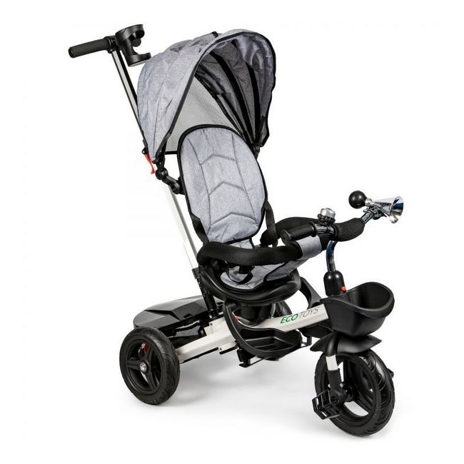 Tricicleta cu sezut reversibil ecotoys jm-311 - gri edeedijm-311grey