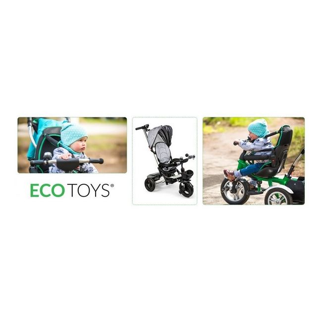 Tricicleta cu sezut reversibil ecotoys jm-311 - gri edeedijm-311grey