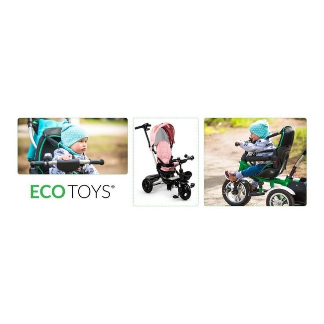 Tricicleta cu sezut reversibil ecotoys jm-311 - roz edeedijm-311pink