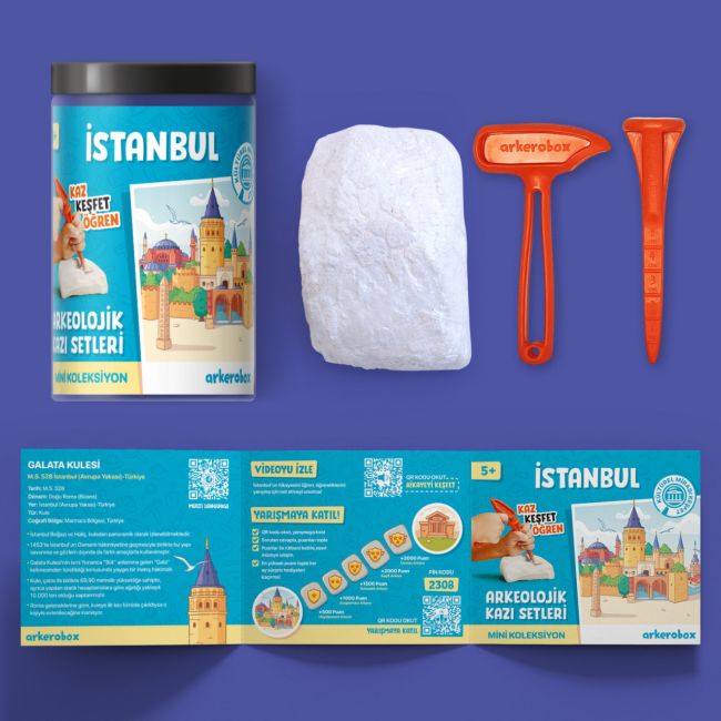 Arkerobox - Mini set arheologic educational si puzzle 3D, Istanbul JEMARK2544
