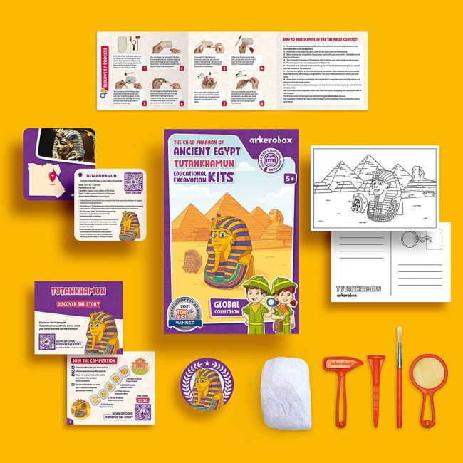 Arkerobox - Set arheologic educational si puzzle 3D, Egiptul Antic, Tutankhamon JEMARK2230