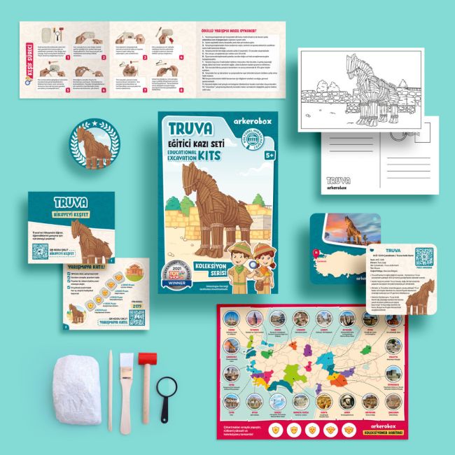 Arkerobox - Set arheologic educational si puzzle 3D, Grecia Antica, Calul Troian JEMARK2179