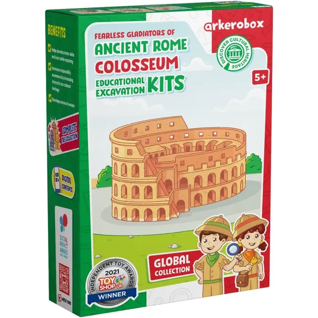Arkerobox - Set arheologic educational si puzzle 3D, Roma antica, Colosseum JEMARK2247