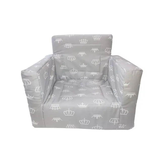 Fotoliu din burete pentru copii MyKids Coronite Gri 00086705