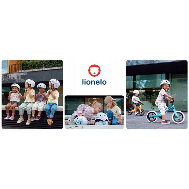Lionelo - Casca pentru copii, Reglabila 50-56 cm, Din ABS si EPS, Conform cu standrdul EN1078, Alb BYNLO-HELMET_WHITE