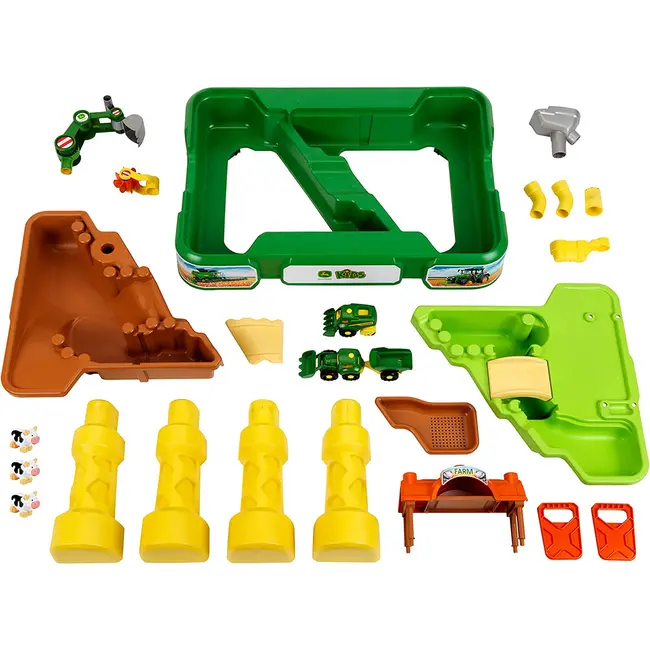 Masuta de joaca cu apa si nisip 2 in 1 - ferma&nbsp;john deere tk3948