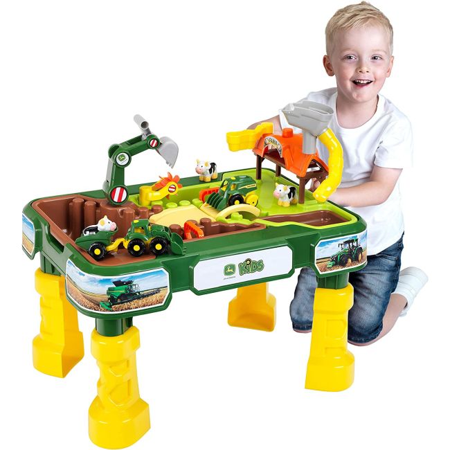 Masuta de joaca cu apa si nisip 2 in 1 - ferma john deere tk3948
