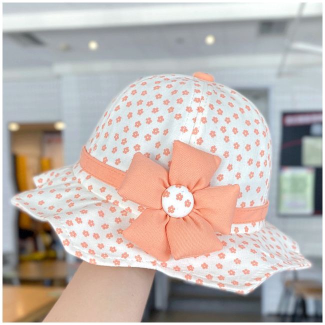 Palariuta ivoire pentru fetite - Orange flower MDHAT357-1-pa02