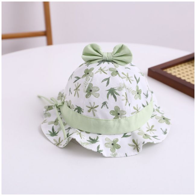Palariuta pentru fetite - Green flowers MDHAT385-1-pa02