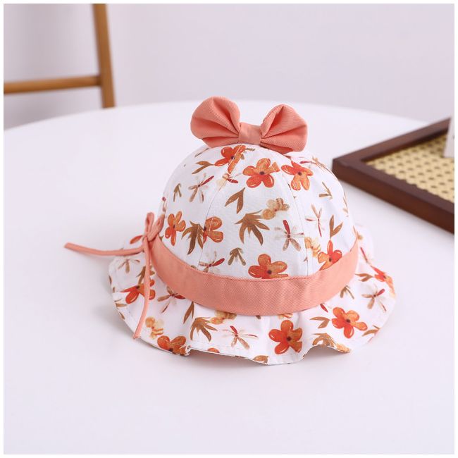 Palariuta pentru fetite - Orange flowers MDHAT385-2-pa02