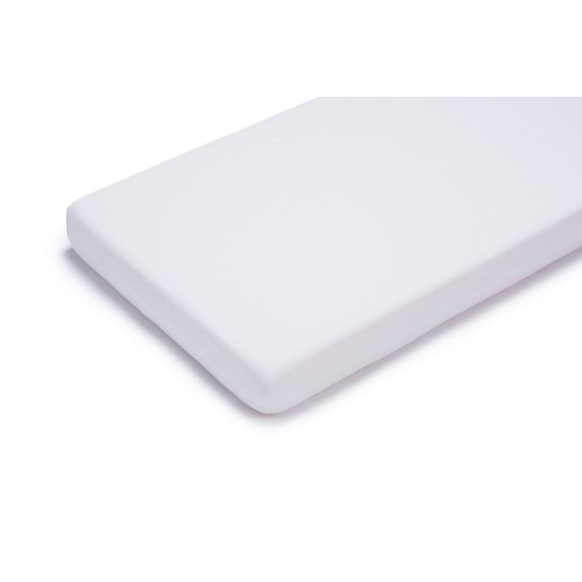 Petite&Mars - Cearceaf cu eleastic, Soft Dream, Din Jersey, Lavabil la masina pana la 40 de garde, 120x60 cm, Alb BYN312910