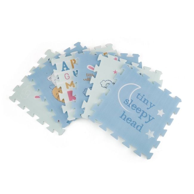 Petite&Mars - Covoras puzzle din spuma, Format din 6 piese reversibile, 116x174x1.5 cm, Multicolor BYN436072