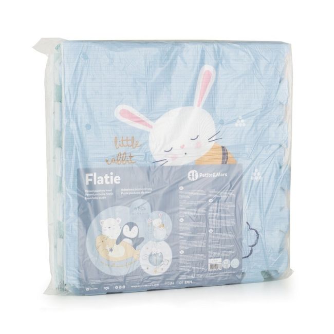 Petite&Mars - Covoras puzzle din spuma, Format din 6 piese reversibile, 116x174x1.5 cm, Multicolor BYN436072