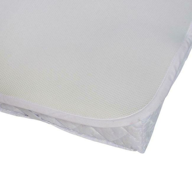 Petite&Mars - Protectie impermeabila pentru saltea, Antitranspiratie, 3 straturi, 120x60 cm, Alb BYN350011