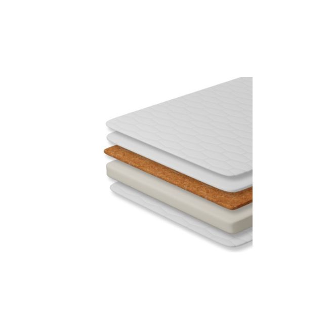 Petite&Mars - Saltea copii Coco Dream, Cocos-Spuma, Cu husa detasabila, 120x60x8 cm, Alb BYN317401