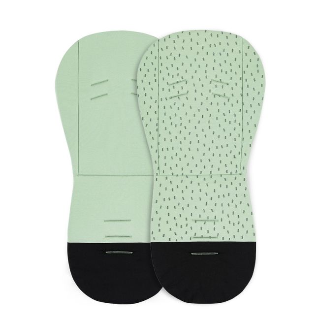 Petite&Mars - Salteluta pentru carucior din spuma cu memorie, Reversibila, Din bumbac, Design copacei, Verde BYN502111