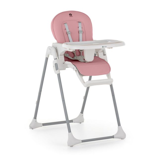 Petite&Mars - Scaun de masa Gusto, Spatar reglabil in 3 trepte, Suport de picioare ajustabil, Cu husa impermeabila, 6- 36 luni, Conform cu standardele europene de securitate EN14988:2017 +A1:2020, Sugar Pink BYNPM_Gusto_Sugar_Pink