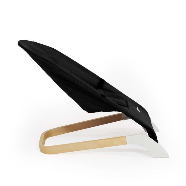 Petite&Mars - Sezlong balansoar, Calmy, Cu centura in 3 puncte, De la nastere pana la 9 kg, Negru BYN915900