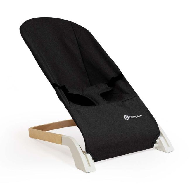Petite&Mars - Sezlong balansoar, Calmy, Cu centura in 3 puncte, De la nastere pana la 9 kg, Negru BYN915900