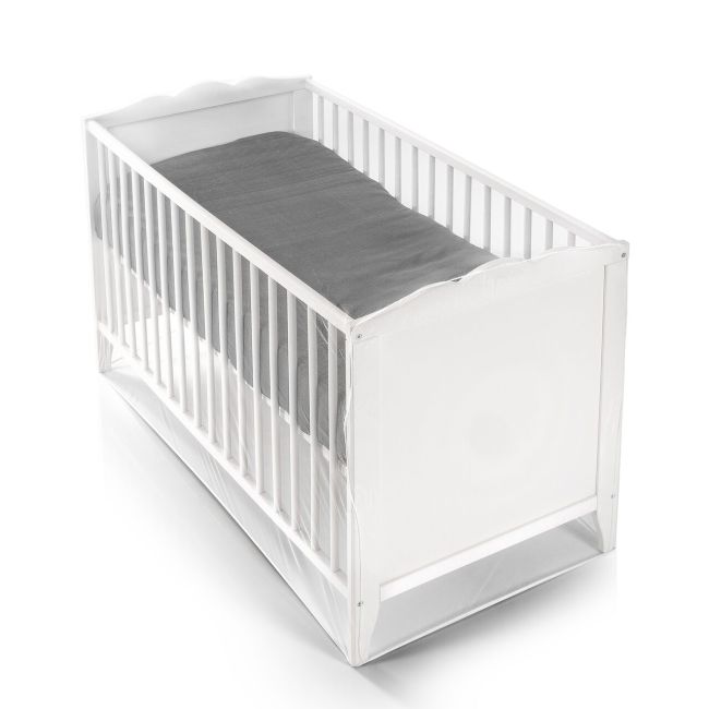 Plasa de insecte pentru patut copii si patut de calatorie, protectie tantari, 0+ luni, alba, Reer BiteSafe 87040