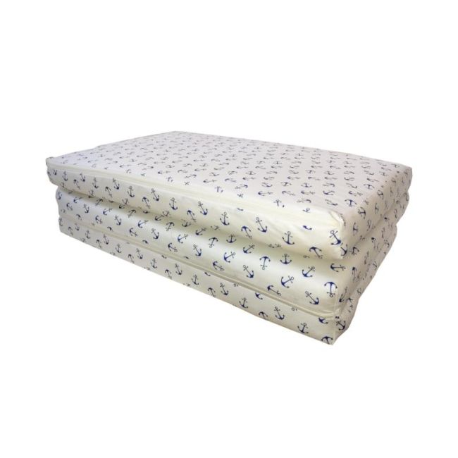 Saltea Pliabila Spuma Poliuretanica 120x60x5 cm - Ancora Alb 00086681