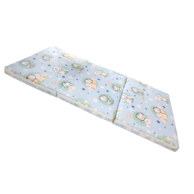 Saltea Pliabila Spuma Poliuretanica 120x60x5 cm -  Baby Teddy Blue 00086673