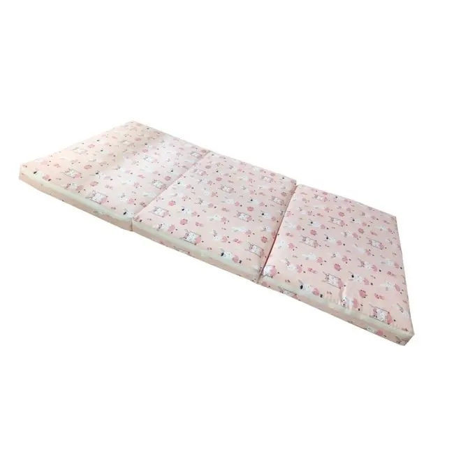Saltea Pliabila Spuma Poliuretanica 120x60x5 cm - Dancing Bunny Roz 00086674